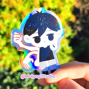 Omori Sticker | Omocat | Omori Game | Vinyl Holographic | 3&quot;inch | Weatherproof & Waterproof | Kel Hero Mari Aubrey Basil