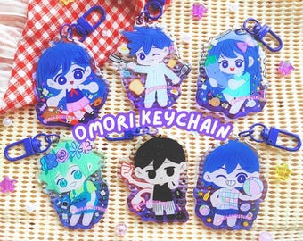 OMORI-スイカバジル-アクリルキーホルダー（両面） - Etsy 日本