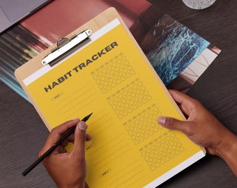 Customizable Weekly Habit Tracker | Printable Canva Template (Digital Download)
