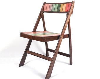 Regenbogen Klappstuhl für Küche, Veranda und Terrasse