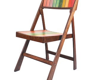 Rainbow Folding Chair for Kitchen, Porch and terrace decking