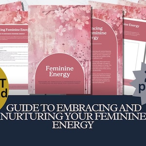 Feminine Energy Workbook for Self-Love Empowerment Guide Digital Download Guided Meditation Workbook Self-Care Tools INSTANT DOWNLOAD