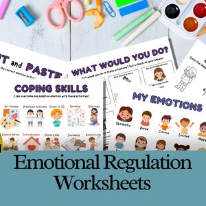 Emotional Worksheets for Young Children Engaging Tools for Learning Emotions and Coping Skill Coping Skills Tools for Children Printable MP1