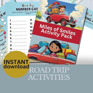 Printable Road Trip Activity Pack Fun Kids Travel Game, Car Activities Family Travel Activities Bundle Fun Road Trip Ideas Car Games MP1