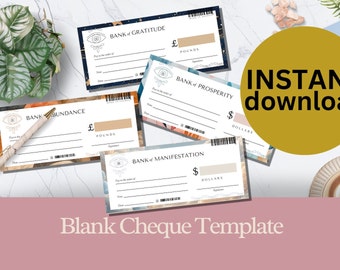 Blank cheque editable law of attraction  Template Editable Blank Check Money Manifestation Law Of Abundance Goals Canva  M1