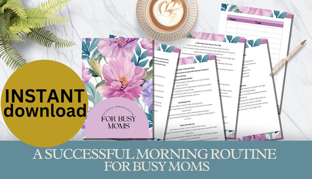 Successful Morning Routine for Busy Moms Printable Planner Morning ...