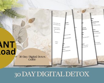 30Day Digital Detox Guide Reconnect with Family Reduce Screen Time Parenting Tip Family Digital Detox Plan 30 Day Challenge INSTANT DOWNLOAD