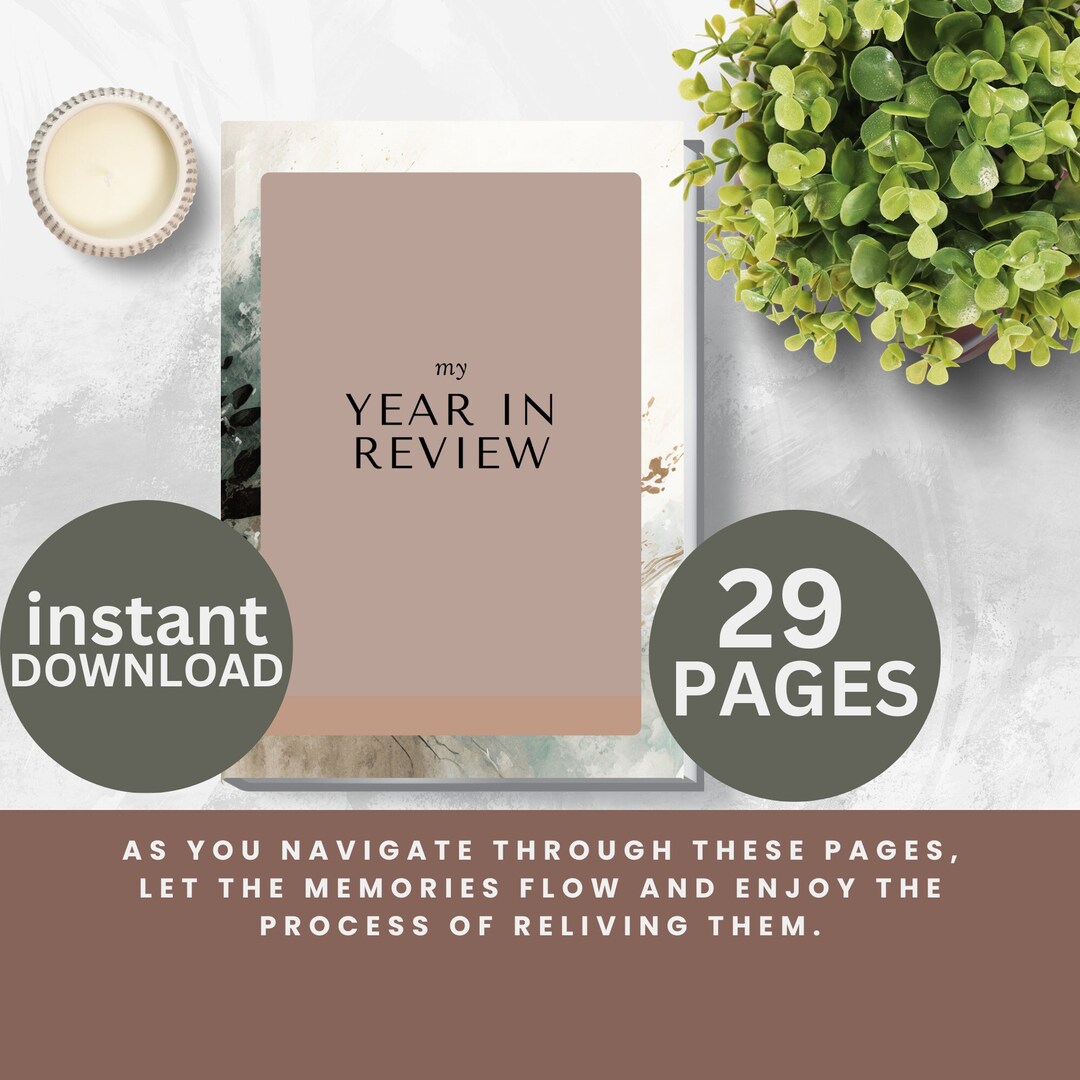 My Year in Review Journal, 8.5x11, A4, Yearly Processing Journal ...