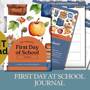 Erster Schultag Journal Schule Erinnerungsbuch Schule Reise Journal Kinder Andenken Journal Druckbare Schuljournal SOFORT DOWNLOAD