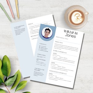 Student Resume Template For Internship | College Admission | Cv Template Resume For Fresher | High School Resume INSTANT DOWNLOAD