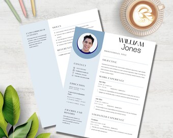 Student Resume Template For Internship | College Admission | Cv Template Resume For Fresher | High School Resume INSTANT DOWNLOAD