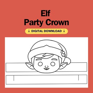 Printable Elf Hat Craft for Coloring, DIY Festive Elf Headwear ...