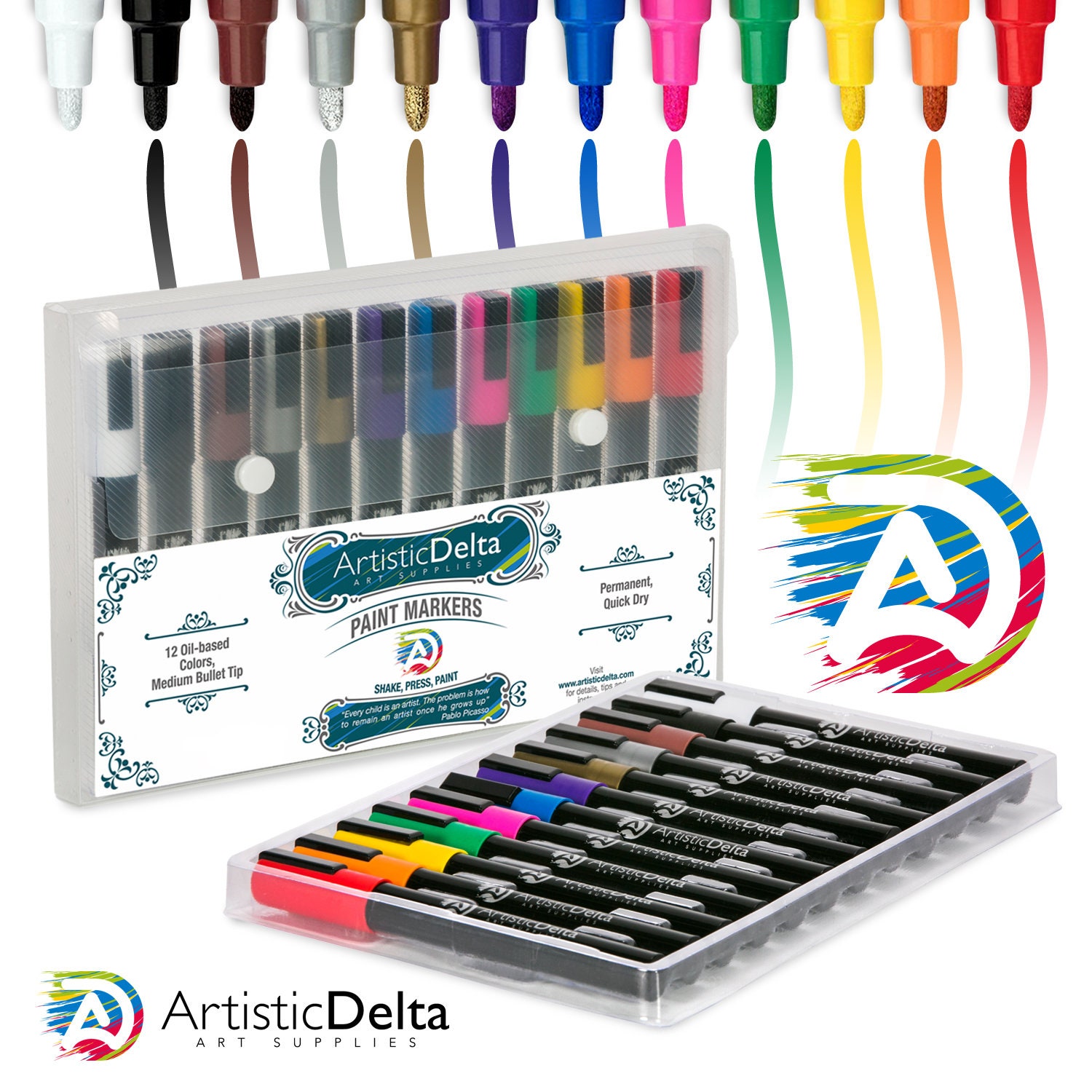 Art Marker Sets Alcohol Based Permanent Markers for Sketching, Drawing,  Pencil Coloring, Beginners or Pros, Kids or Adults 