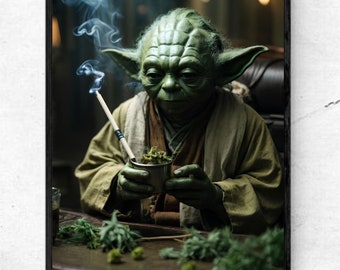 yoda smoking weed wallpaper