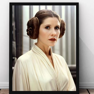 Princess Leia Portrait Print: Retro Star Wars Art (Digital Download)