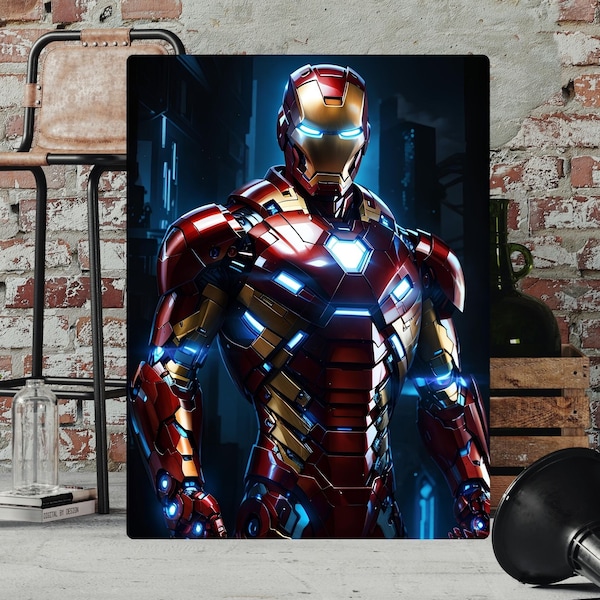 Iron Man Wall Art Print, Marvel Avengers Fan Poster, Superhero Illustration, Tony Stark Artwork, INSTANT DIGITAL DOWNLOAD