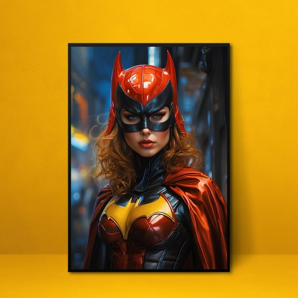 Batgirl Wall Art, DC Comics Poster, Female Superhero Print, Justice League Artwork, Ideal Gift Idea, DIGITAL DOWNLOAD