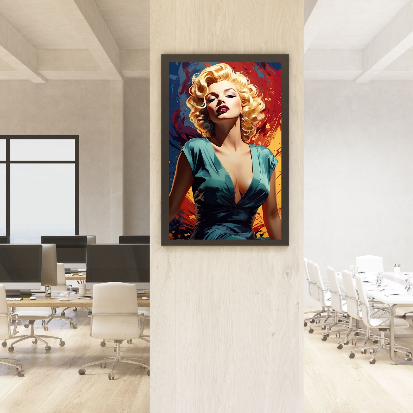 Marilyn Monroe Sultry Wall Art, Stunning Abstract Expressionist Pop Art ...