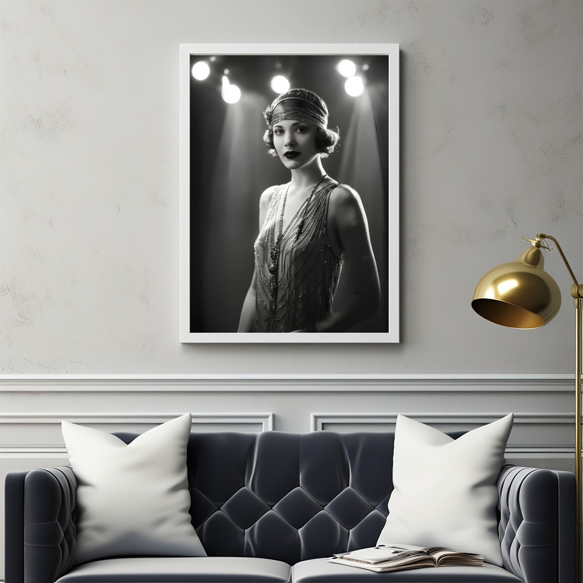 Vintage 1920s Flapper Girl Digital Print, Roaring Twenties Retro Wall ...
