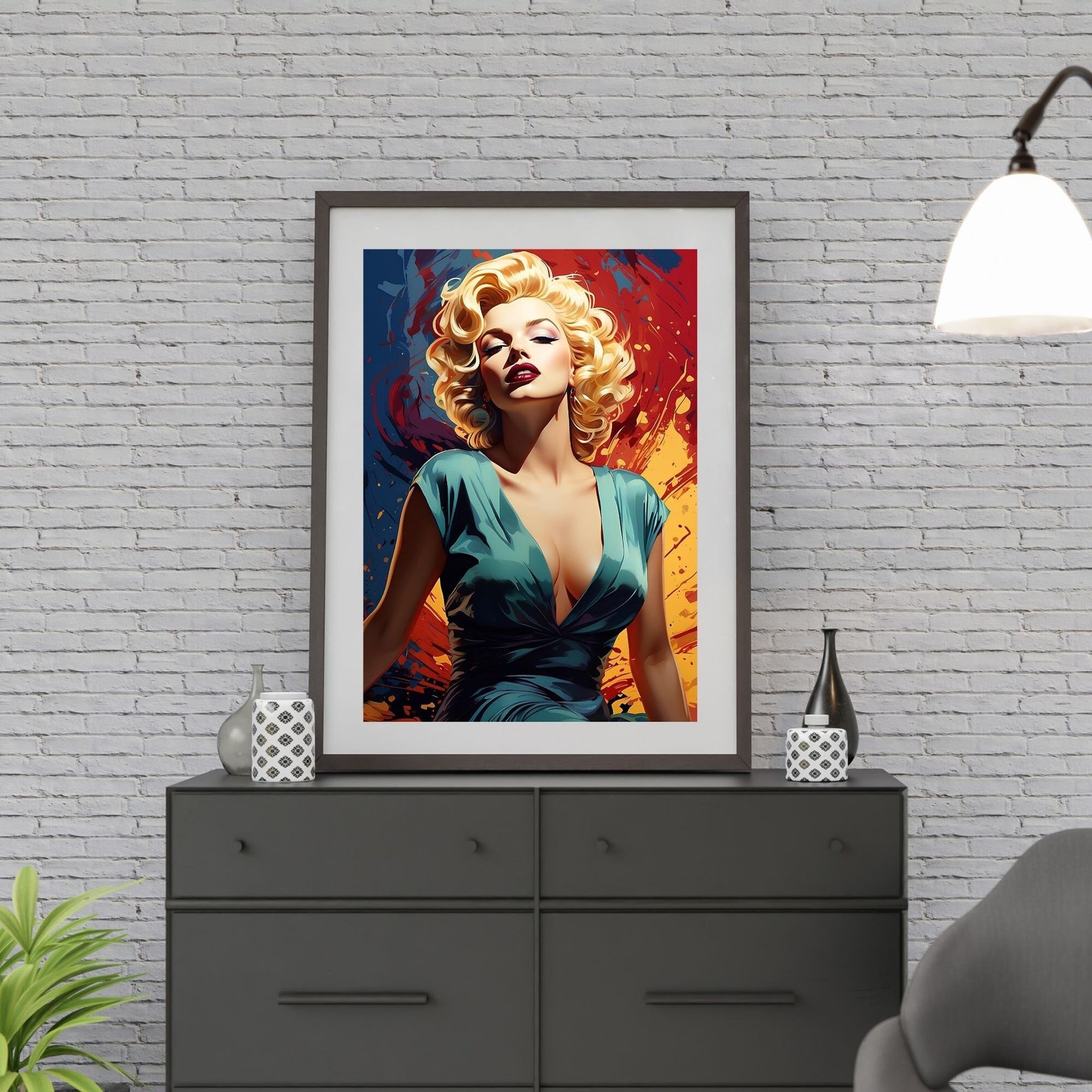 Marilyn Monroe Sultry Wall Art, Stunning Abstract Expressionist Pop Art ...