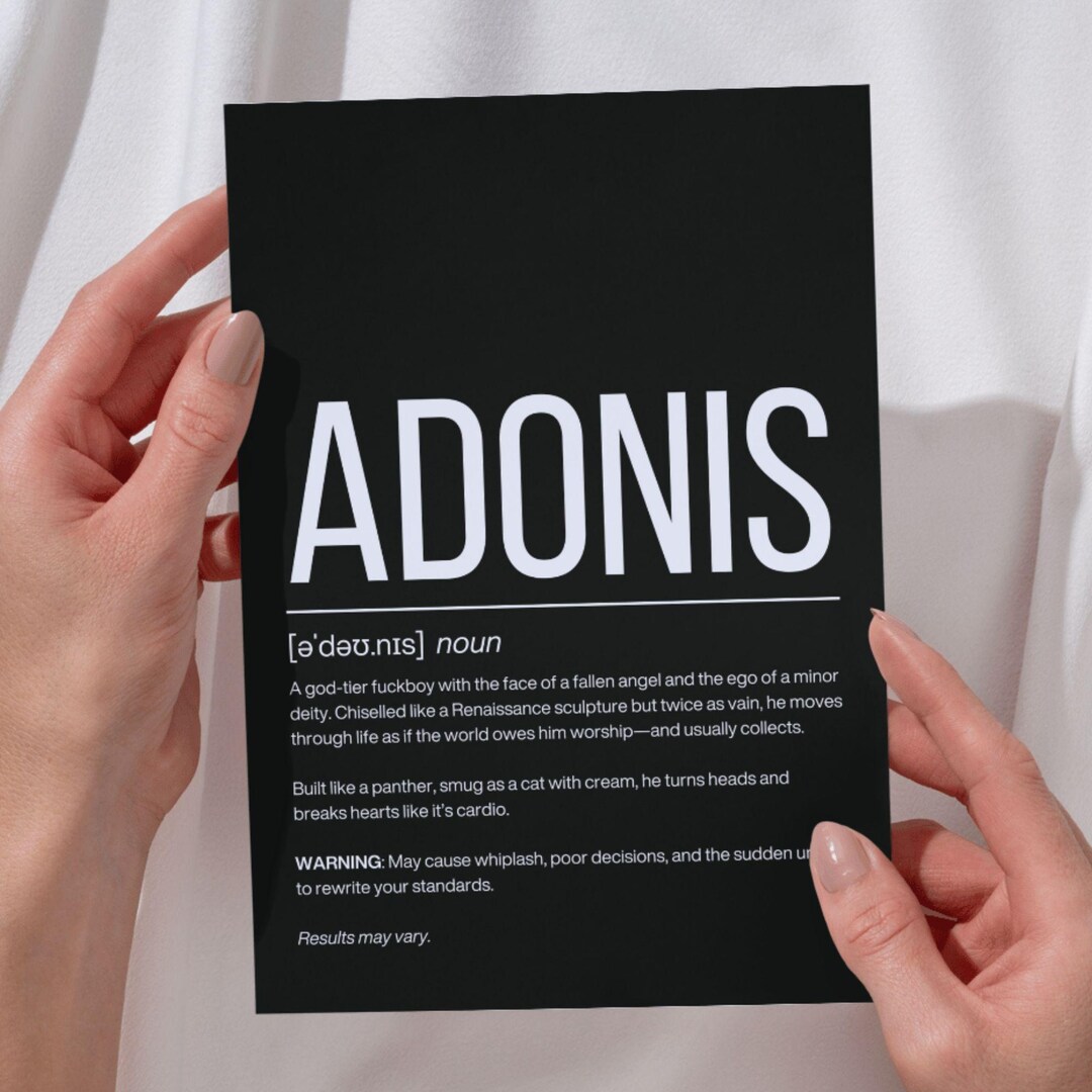 Adonis Definition Print: Masculine Wall Art, Self-love Decor (digital ...