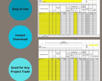 Progress Billing Spreadsheet for Contractors