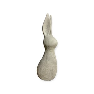 Small modern rabbit made of solid cast stone, stone figure for home and garden, frost-proof Dimensions H/W/D: 41 cm/12 cm/15 cm approx. 4.4kg image 5