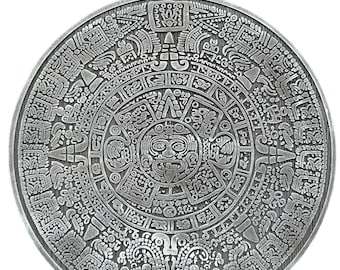 OriginalPaul Steinfigur Mayakalender in Grau. Steinguss aus eigener Produktion