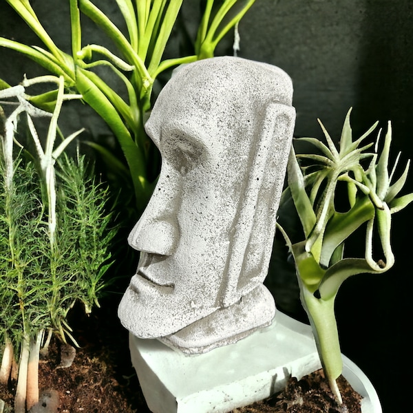 Moai Maea: Steinfigur, 4,3kg, 25x10x13cm - Handgefertigtes Kunstwerk wie von der Osterinsel