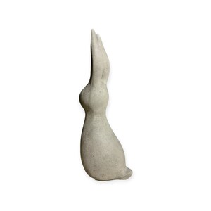 Small modern rabbit made of solid cast stone, stone figure for home and garden, frost-proof Dimensions H/W/D: 41 cm/12 cm/15 cm approx. 4.4kg image 6