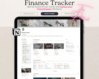 Finance Planner Notion Template | Monthly Budget & Expense Tracker + Income Goals (Digital Download)