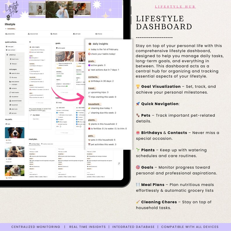 Notion Advanced Second Brain 2.0 All in One Life Planner Notion Template ADHD Digital Planner 2025 Aesthetic Notion That Girl Adult Planner