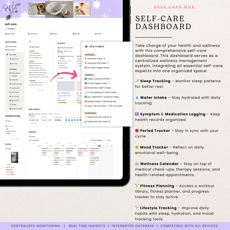 Notion Advanced Second Brain 2.0 All in One Life Planner Notion Template ADHD Digital Planner 2025 Aesthetic Notion That Girl Adult Planner