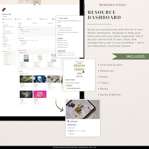 Notion Life Planner Template, Second Brain System, Goals, Habits, Finance Tracker, All in One Dashboard 2026