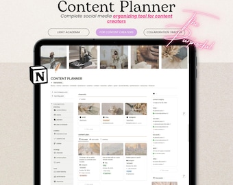 Notion Social Media Content Planner Template: All-in-One Marketing Dashboard für Content Ersteller (Digitaler Download)