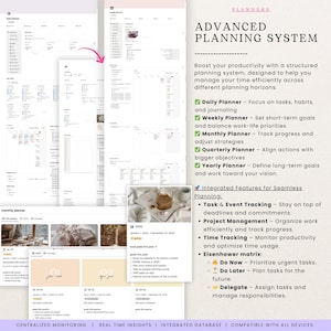 Notion Advanced Second Brain 2.0 All in One Life Planner Notion Template ADHD Digital Planner 2025 Aesthetic Notion That Girl Adult Planner