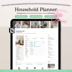 Cleaning Schedule Notion Template: Chore Chart Checklist, Organized Household Declutter Tracker (Digital Download)