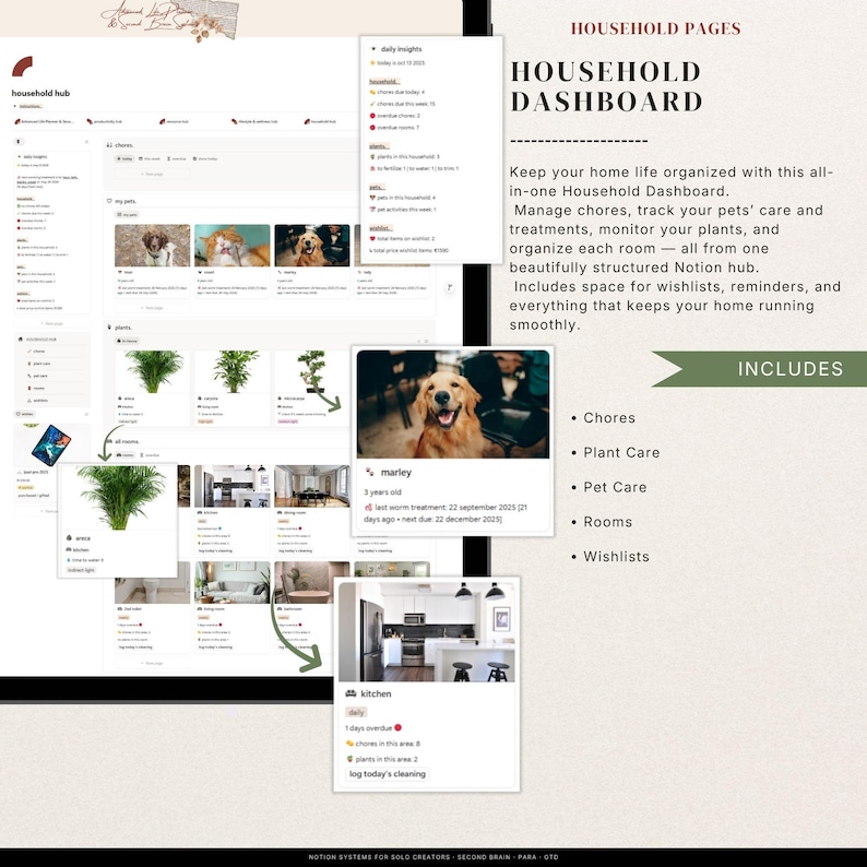 Notion Life Planner Template, Second Brain System, Goals, Habits, Finance Tracker, All in One Dashboard 2026