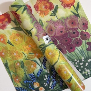 Papier cadeau floral, fête des mères, papier du jardinier, respectueux de l'environnement, recyclable, papier peint pour impression d'art, oeuvre d'art, feuilles de 30 x 30 cm, scrapbooking