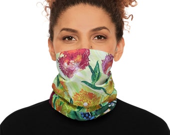 Buff, tube scarf, UPF 50, Sun protection, lightweight, stays on during activity, moisture wicking, no sunburn, stylish, Art print