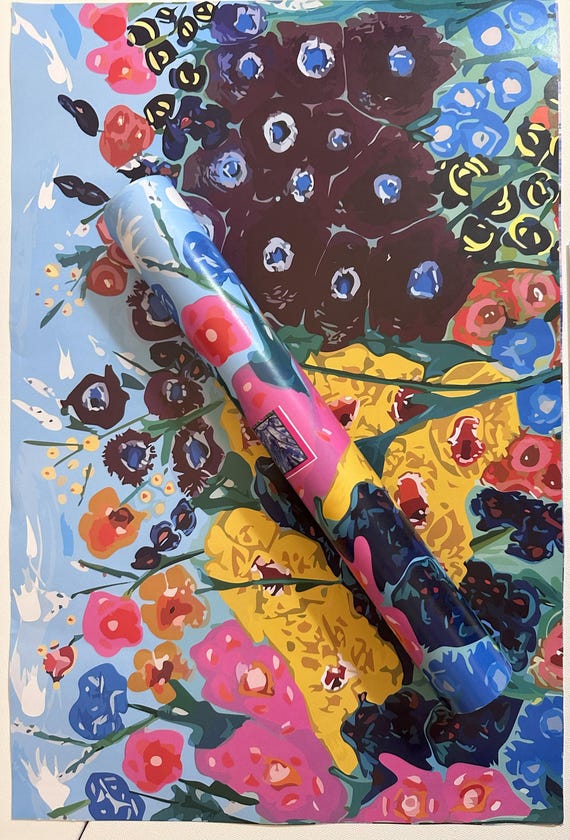 Floral Gift Wrap Sheets, 12x18, 12x12, For Anyone, All Occasions,  Recyclable Paper
