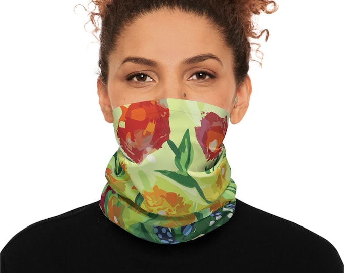 Featured listing image: Floral Print Neck Gaiter: UPF 50+ Breathable Face Cover