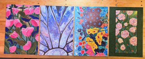 Floral Gift Wrap Sheets and Cards, 12x18-inch, Any celebration and occasion, Eco-Friendly