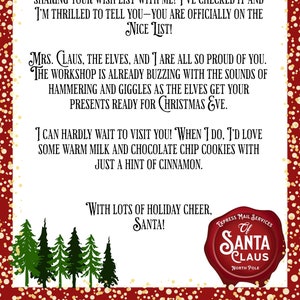 Carta de Papá Noel y de Papá Noel: ¡Un mágico recuerdo navideño para niños! - Descarga digital