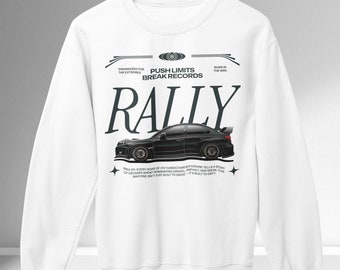 Sudadera Rally Crewneck - Subie Impreza - Jdm Streetwear - Coches Japoneses, WRX STI, Subie Pullover, Carguy, Moda Automotriz, Jdm Rally