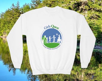 Girls Quest Youth Crewneck | White