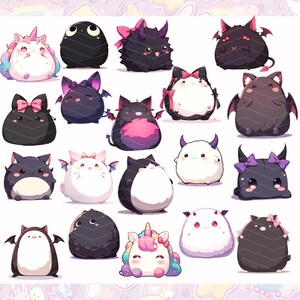 Squishy Goth Kawaii Cute Squishmallow Creature Clipart Png, Spooky