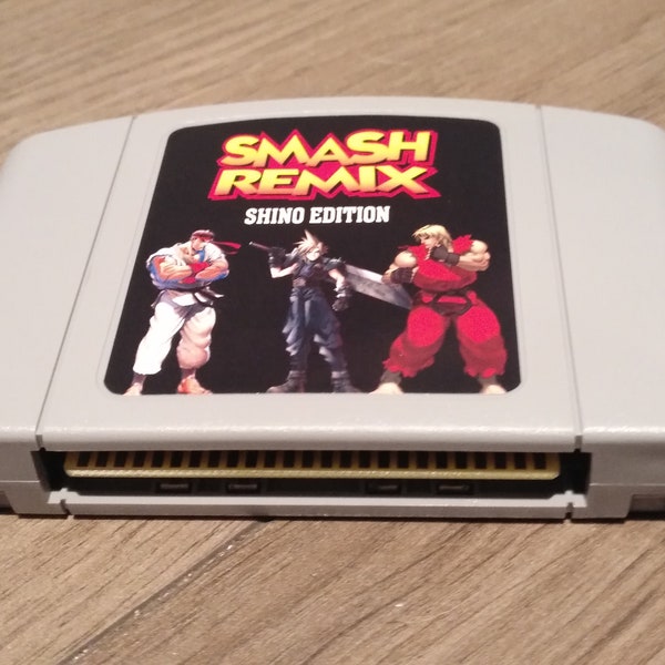 Smash Remix V1.5 Shino Edition ( New Characters Cloud , Ryu and Ken ) - For Nintendo 64 N64 - EXPANSION PAK is required !! NTSC