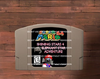 Super Mario 64 Shining Stars 4 Elephant Star Adventure - For Nintendo 64 N64 - EXPANSION Pak is required !! NTSC