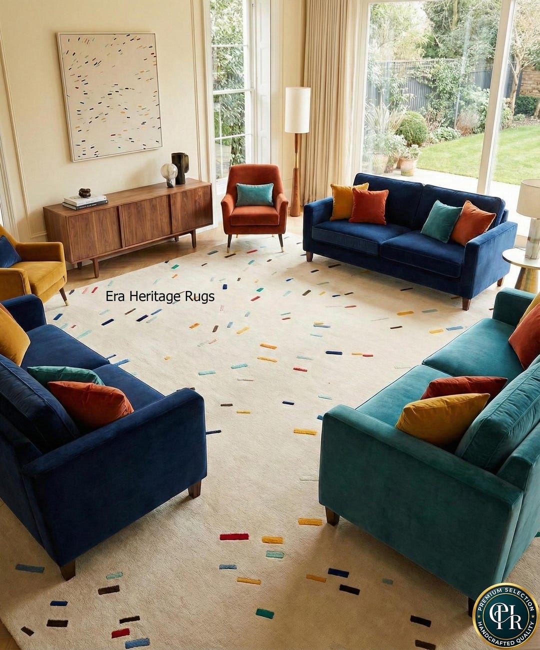 Sprinkles Rug Modern Abstract Hand Tufted Wool Rug | 12x15 Modern Confetti Sprinkles ...